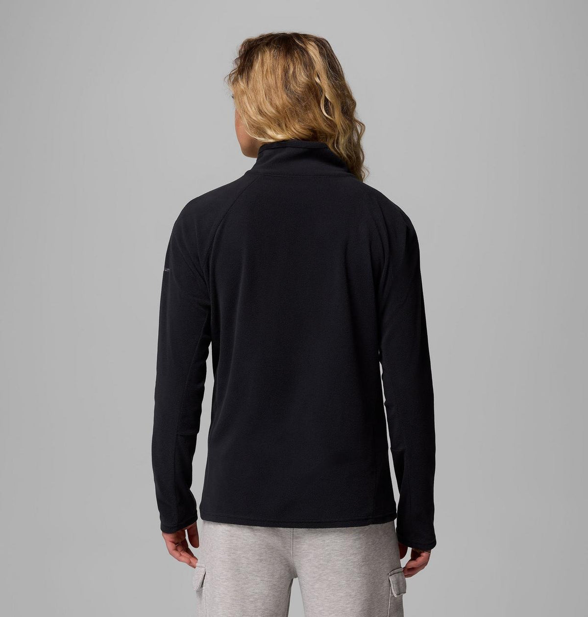 【Columbia】UAR11310 女款 半開襟刷毛長袖上衣 黑色