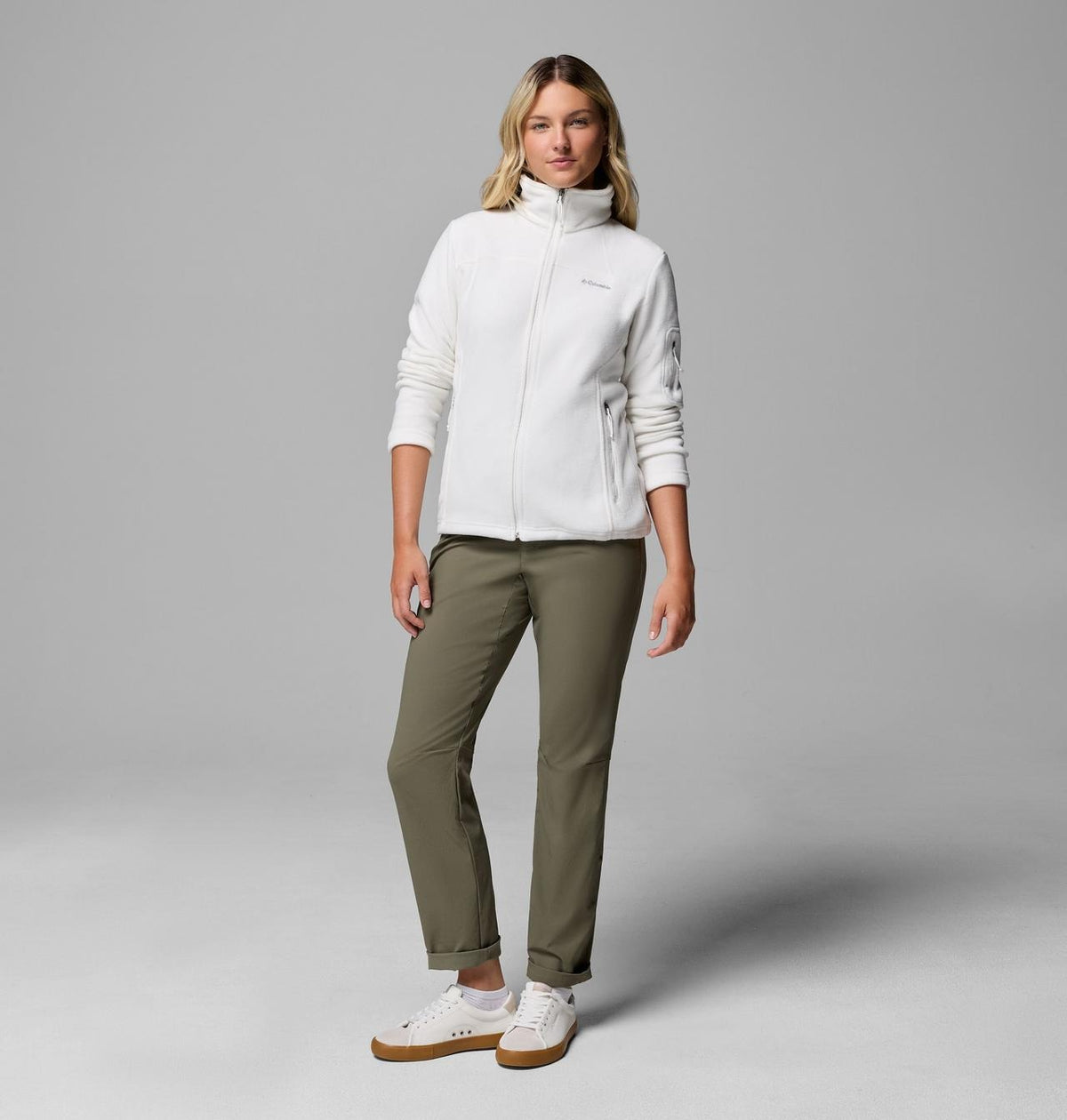 【Columbia】UER60810 女款 刷毛外套 海鹽白