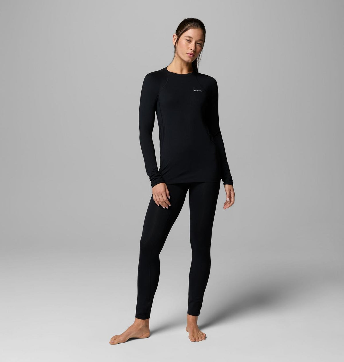 【Columbia】UAL67630 女款 保暖快排內著上衣 黑