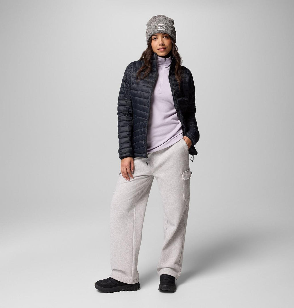 【Columbia】UWK32140 女款 防潑填充立領外套 黑色