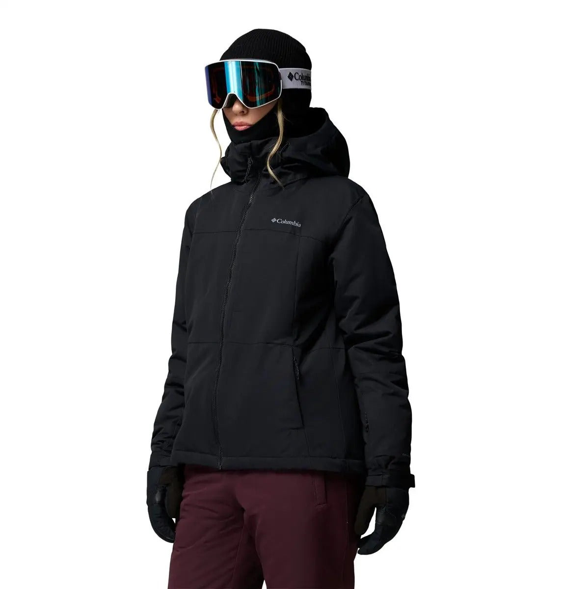 【Columbia】UWL93690 女款 鋁點化纖滑雪外套 黑色