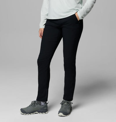【Columbia】UAR34490 女款 超防潑水極暖軟殼長褲 黑色