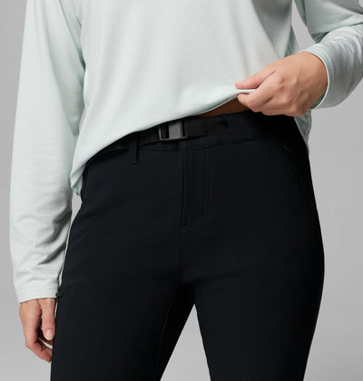 【Columbia】UAR34490 女款 超防潑水極暖軟殼長褲 黑色
