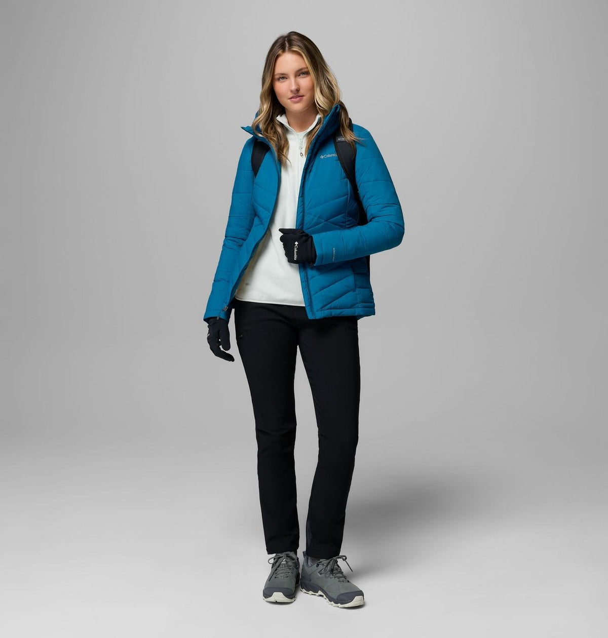 【Columbia】UAR34490 女款 超防潑水極暖軟殼長褲 黑色