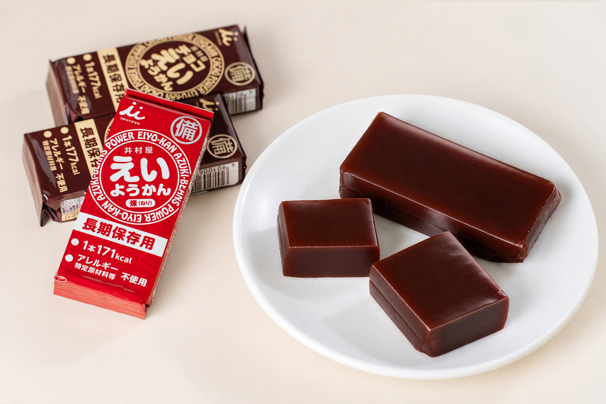 【井村屋】紅豆羊羹 (一盒5入) ｜ 防災備糧 防災口糧 防災食品 登山補給 戶外備糧 緊急備用食品