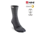 【injinji】MAA6294 男款 羊毛中筒健行襪 石墨灰