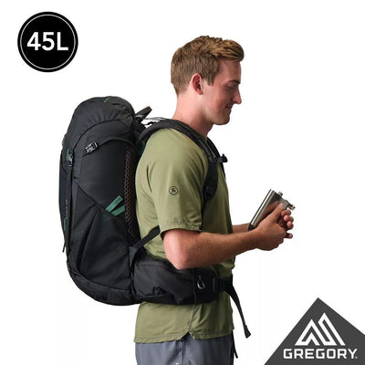【Gregory】GG149375 男款 45L STOUT 登山背包 森林黑