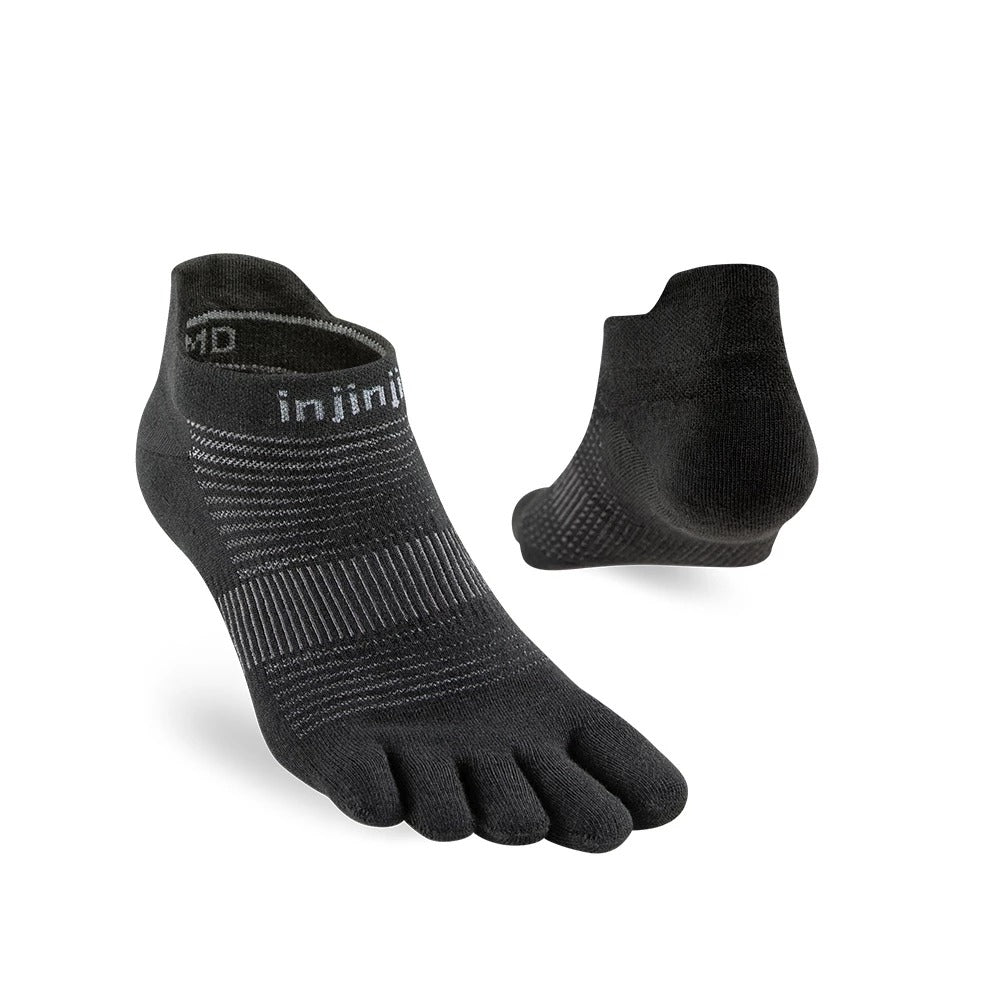 【injinji】NAA1695 中性款 Run吸排五趾隱形襪NX 黑色