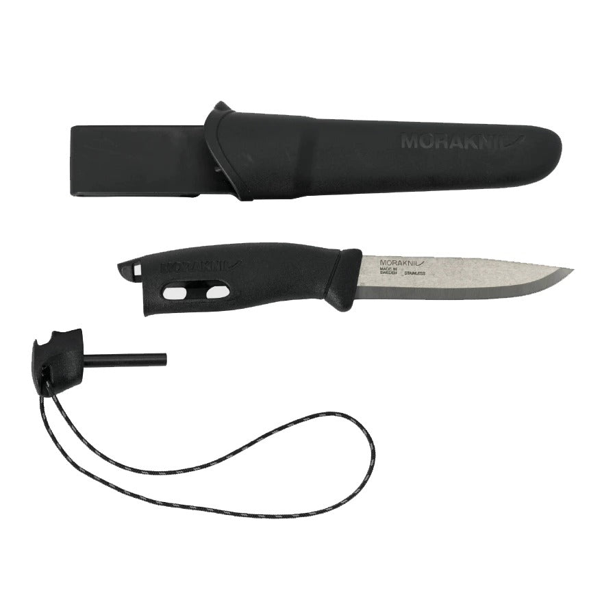 【MORAKNIV】13567 Companion Spark (S) 多功能不銹鋼直刀含打火石 黑