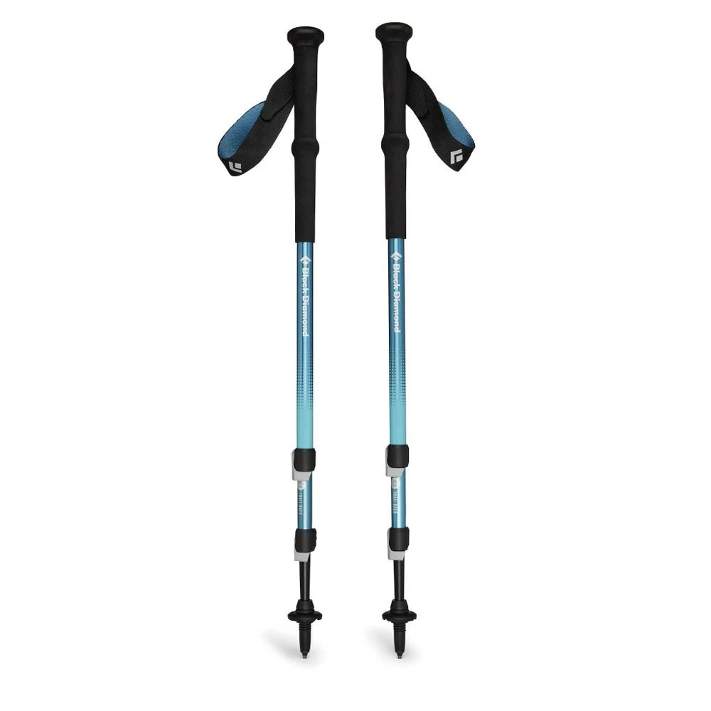 【Black Diamond】112552 TRAIL BACK 快扣鋁合金登山杖 溪流藍 (一組兩入)
