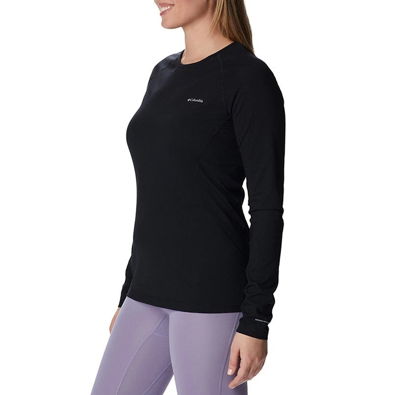 【Columbia】UAL24840 女款 極暖快排內著上衣/金鋁點抗臭排汗衣 黑色