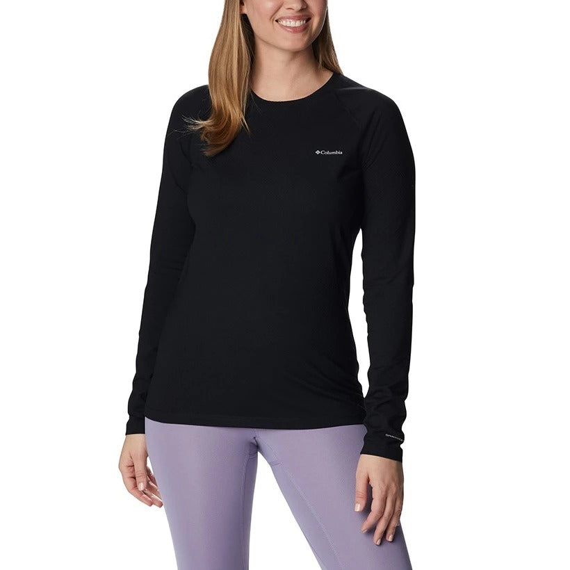 【Columbia】UAL24840 女款 極暖快排內著上衣/金鋁點抗臭排汗衣 黑色