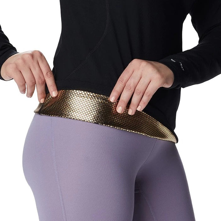 【Columbia】UAL24840 女款 極暖快排內著上衣/金鋁點抗臭排汗衣 黑色