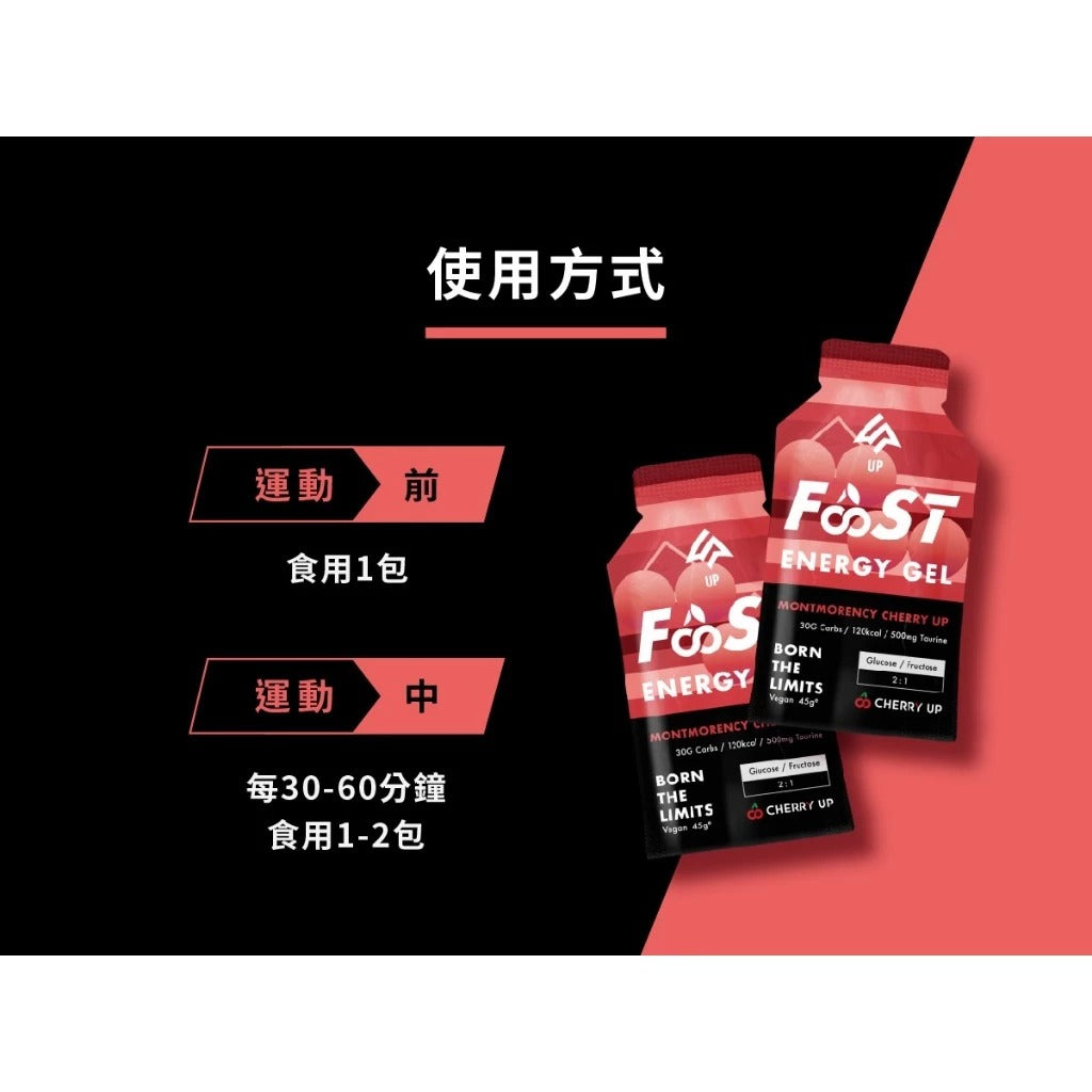 【UP Sports】UP FAST 能量果膠 酸櫻桃汁風味