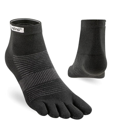 【injinji】NAA1295 中性款 Run輕量吸排五趾短襪NX 黑色