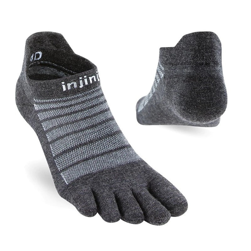 【injinji】NAA0794 中性款 Run輕量羊毛五趾隱形襪NX 石板灰