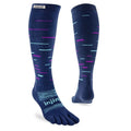 【injinji】NAA0157 中性款 保暖五趾高筒襪 暮藍