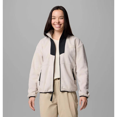 【Columbia】UAR06840 女款 刷毛立領外套 淺卡其