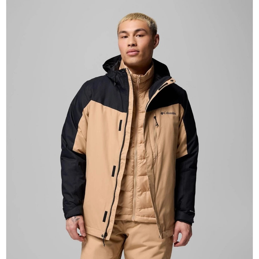 【Columbia】UWE91910 男款 OT防水保暖兩件式外套 卡其色