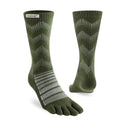 【injinji】NAA7648 中性款 Outdoor戶外避震羊毛五趾中筒襪NX 森林綠