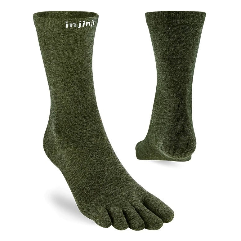 【injinji】NAA2948 中性款 Liner中筒羊毛內襪NX 森林綠