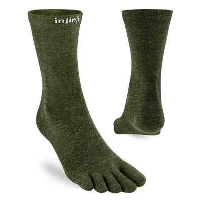 【injinji】NAA2948 中性款 Liner中筒羊毛內襪NX 森林綠