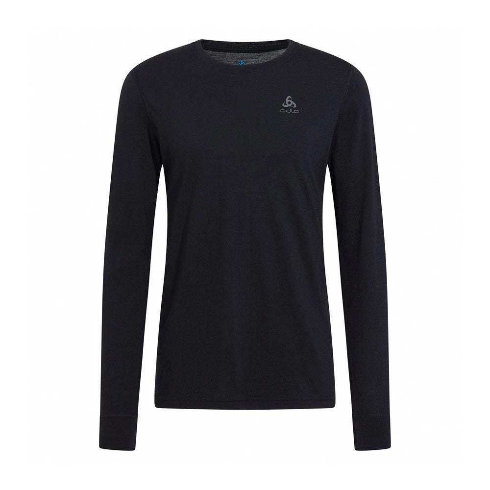 【ODLO】OD111602 男款 MERINO 200羊毛圓領上衣/雪地底層衣 黑