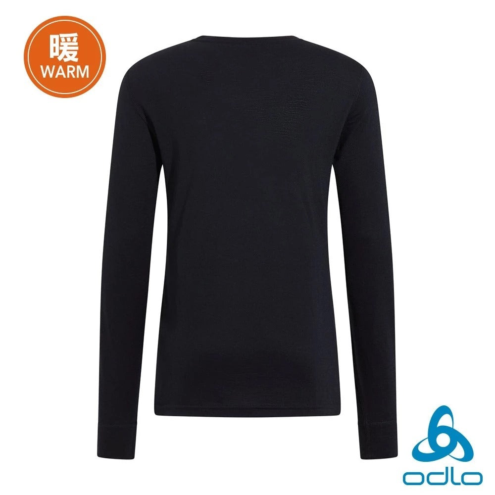 【ODLO】OD111602 男款 MERINO 200羊毛圓領上衣/雪地底層衣 黑