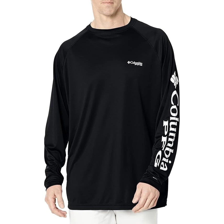 【Columbia】UFJ60940 男款 防曬UPF50快排長袖上衣/PFG釣魚長袖排汗衣 黑色