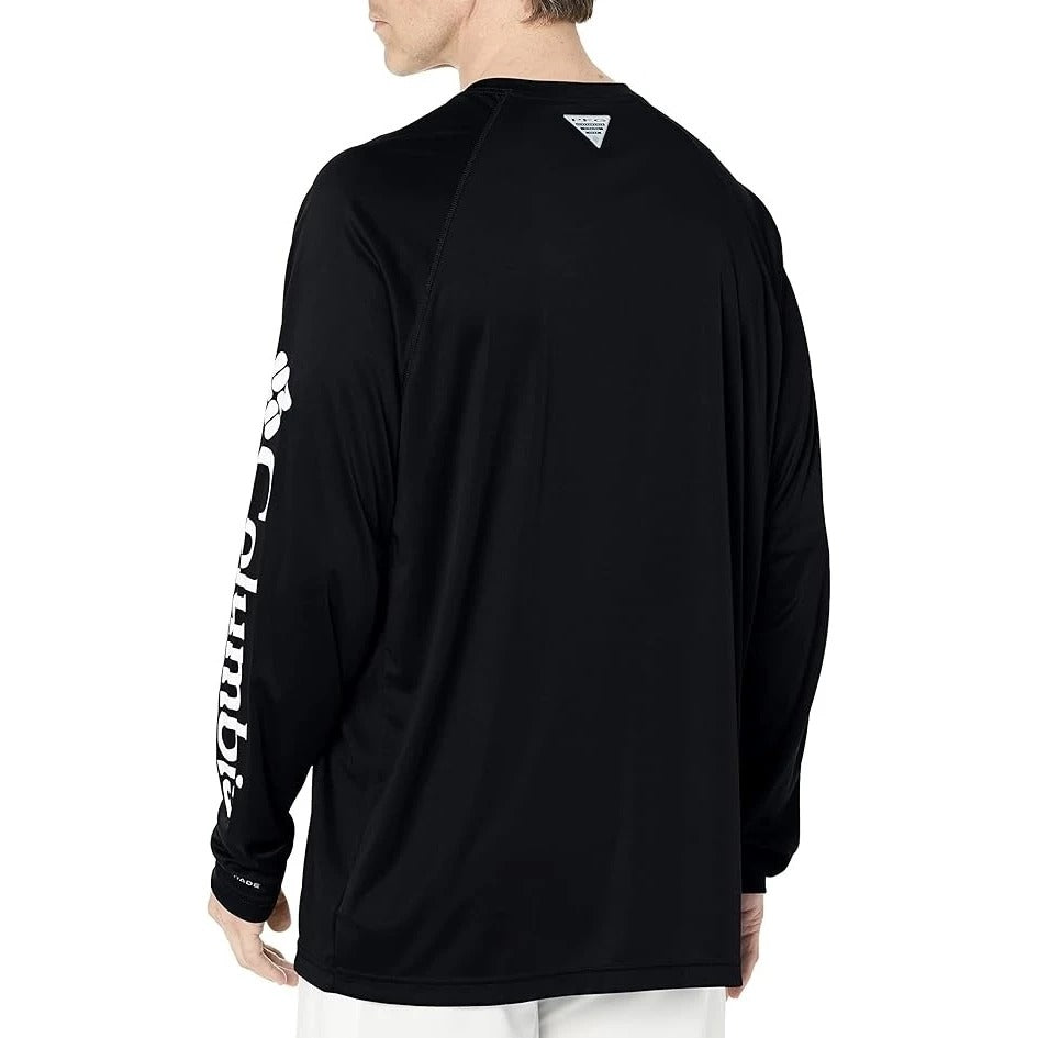 【Columbia】UFJ60940 男款 防曬UPF50快排長袖上衣/PFG釣魚長袖排汗衣 黑色