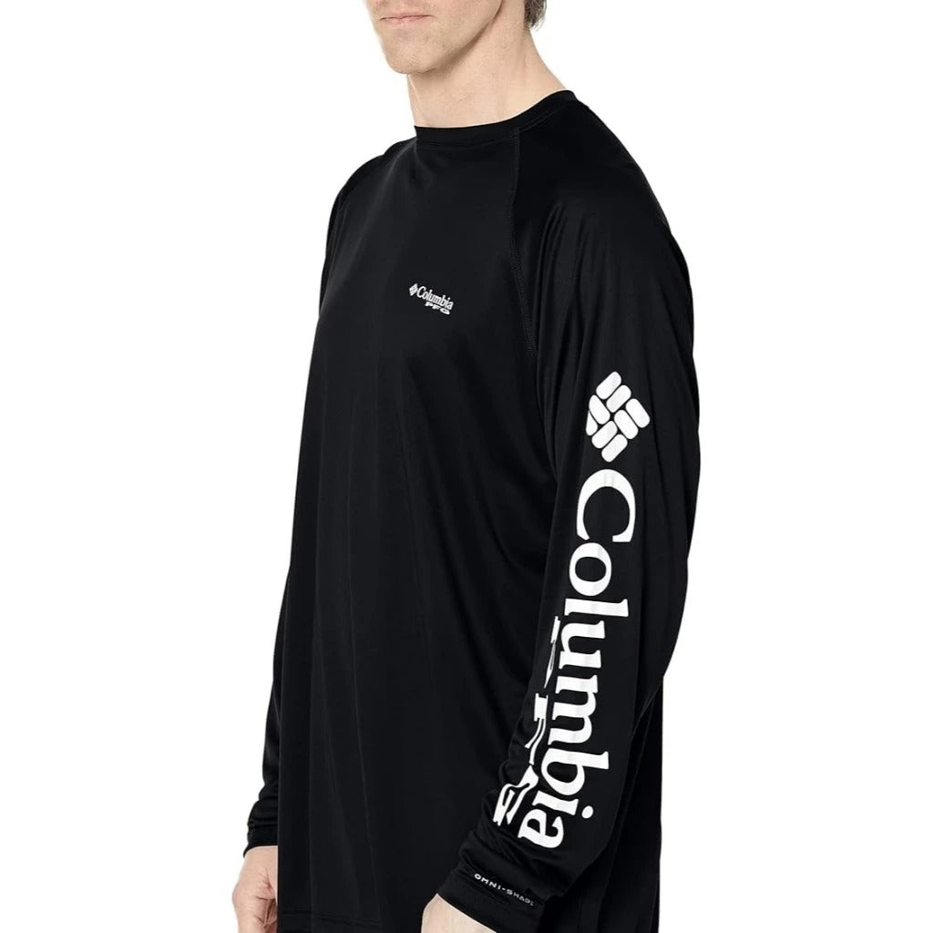 【Columbia】UFJ60940 男款 防曬UPF50快排長袖上衣/PFG釣魚長袖排汗衣 黑色